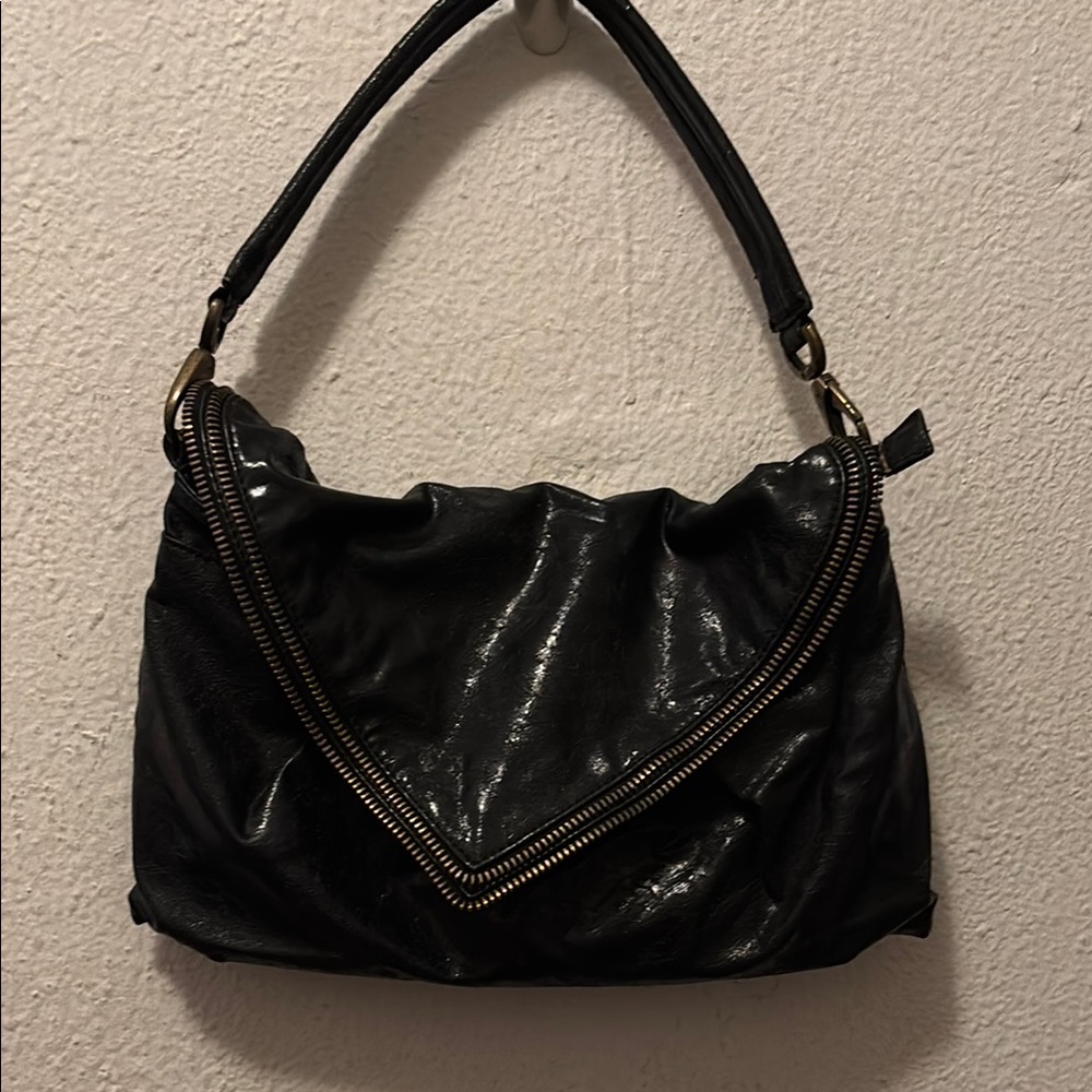 Matt & Nat Black Vegan Leather Hobo Bag